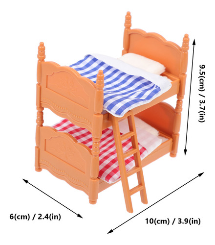 1 Juego De Minicama Doble Para Decoración De Minicámara