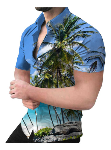 P7 Camisa De Playa Hawaiana Para Hombre Camisa Boho De Veran