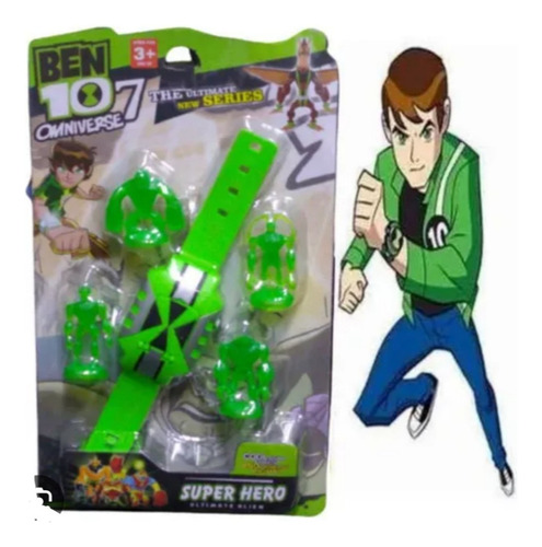 Juguete Reloj Pulsera Omnitrix Ben 10 Brazalete Con Lanzador Verde