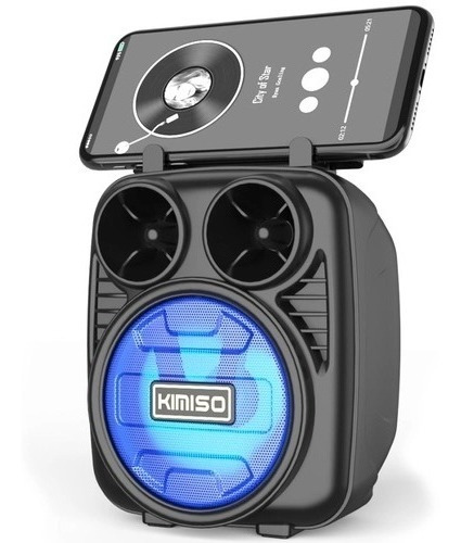 Caixinha De Som Portátil Bluetooth Fm Mp3 Cartão Sd Pendrive Cor Preto Bivolt Se Utilizado Carregador De Celular