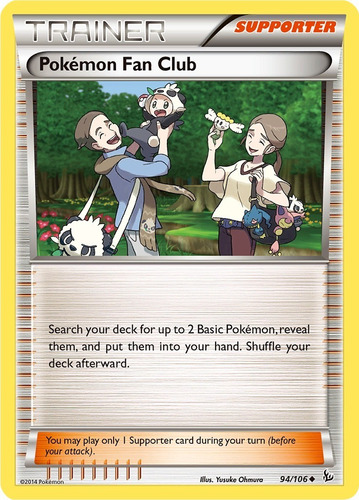 Cartas Pokemon Supporter Fan Club 94/106 Xy Flf (Usado)