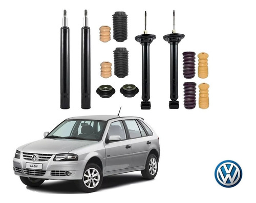 Imagem 3 de 7 de 4 Amortecedor + 4 Kit Suspensão Gol G4 2006 2007 2008 2009