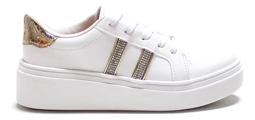 Vizzano tenis branco com dourado 2025