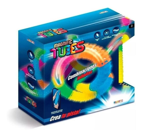 Pista Flexible Magnific Tubes Luminosa 90220 Juego Carreras