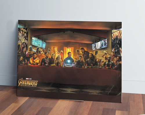 Cuadro Avenger Ultima Cena 69 50x70 Mdf Memoestampados