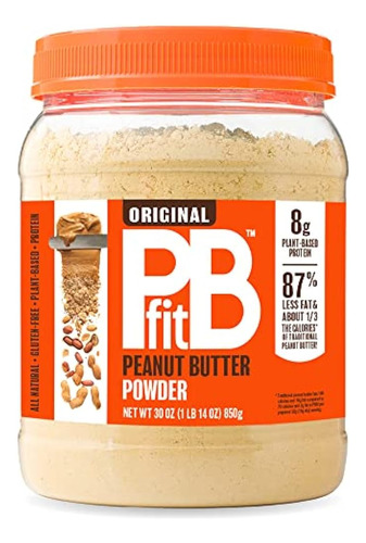 Pbfit Polvo De Mantequilla De Maní Completamente Natural, Cr