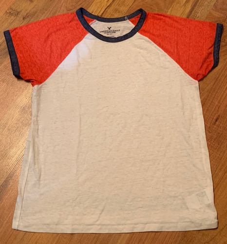 Padrísima Blusa American Eagle Crop Tricolor S Original!!