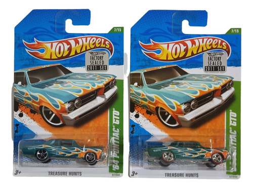 2 Hot Wheels Pontiac Gto ´64 Sth Super Treasure Th Hunt 2011