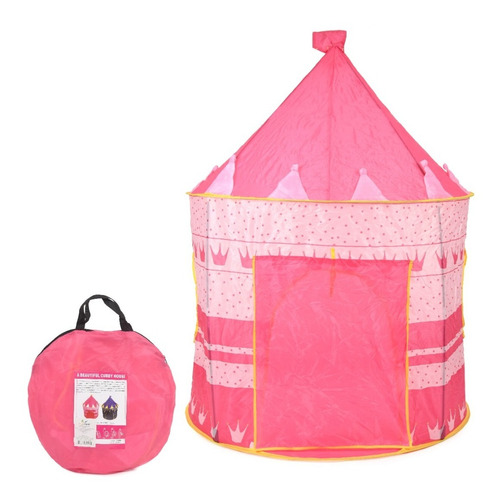 Castillo Carpa Mágico Niños Portátil Plegable Divertido Color Rosa