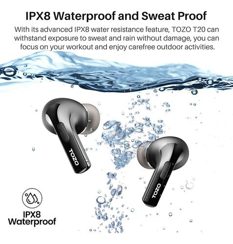 Auriculares Tozo T20 Bluetooth Colro Negro