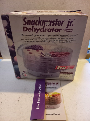 Snackmaster Jr. Dehydrator Deshidratador Modelo Fd20 (Usado)