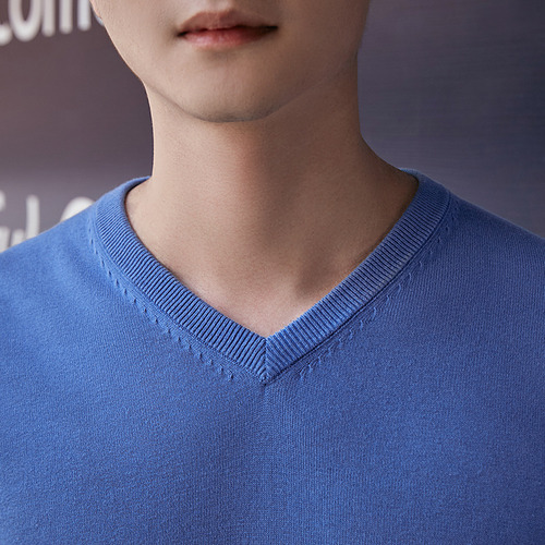 Suéter Hombre De Punto Moda Casual Cuello En V 100% Algodón