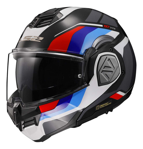 Ls2 Helmets Advant - Casco Modular (sport Gloss Negro/azul/r
