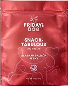 5 Piezas De Fridays Dog Alaskan Salmon Jerky Healthy Dog Tr