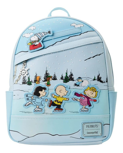 Loungefly Mini Mochila Peanuts Charlie Brown Amigos En Patines