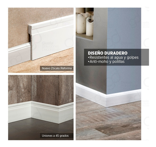 Zocalo Eps Extra Line Atrim Anti Humedad Porcelanato 2320