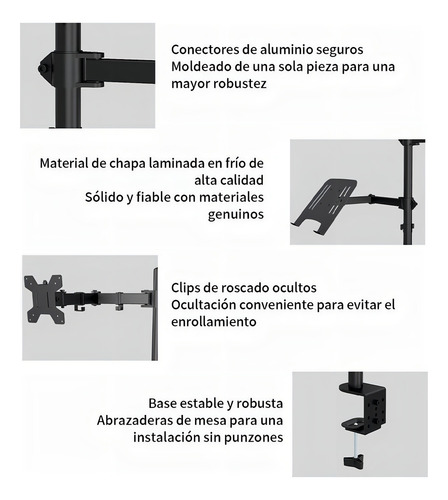 Fnbrli X0223 Iron Soporte De Monitor Dual Para Monitor Y