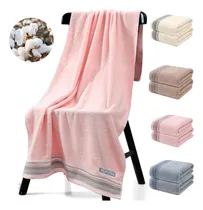 Comprar 2pcs Toalla Baño Completo Grande 100% Algodón 70×140 Cm 770g