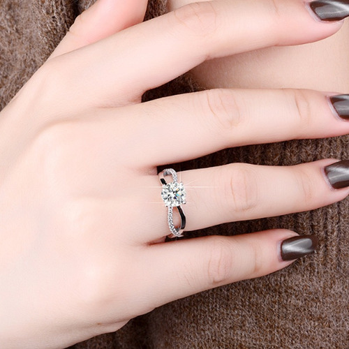 Anillos Plata 925 Ajustable Anillos De Compromiso Para Mujer