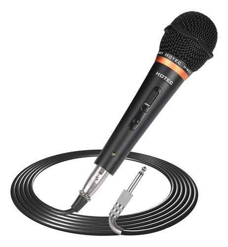 Hotec Micrófono De Mano Dinámico Vocal Premium Con Cable Xlr