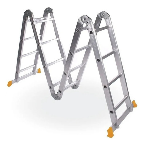 Escalera Articulada Plegable Aluminio Reforzada  4x4 4.70m