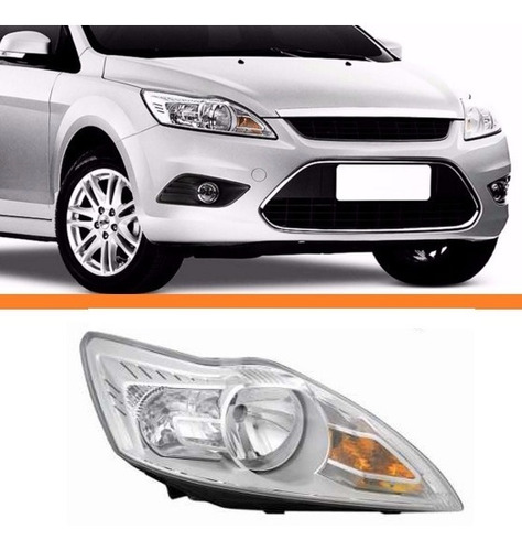 Farol Ford Focus 2009 2010 2011 2012 2013 Cromado Direito