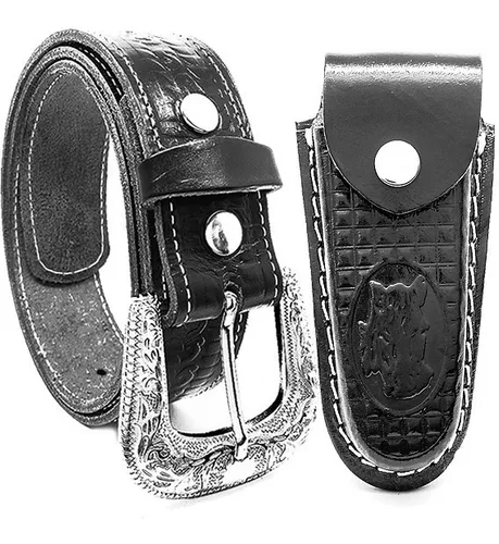 comprar Cinto Country Original Couro + Bainha De Canivete Cowboy Top