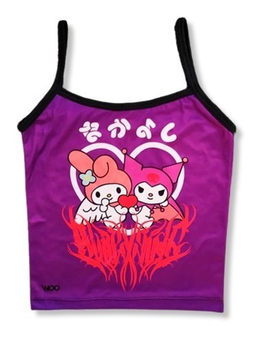 Blusa De Tiras  Kuromi My Melody Anime Dama 