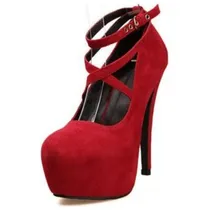 Comprar Zapatillas Nude Dama Rojas De Tacones De Tiras Talla Gra [u]