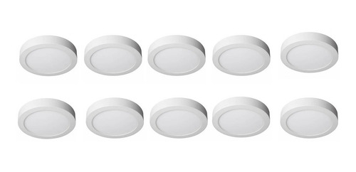 Pack 10 Unidades Panel Plafon Led Redondo 18w Ext Bco Frio