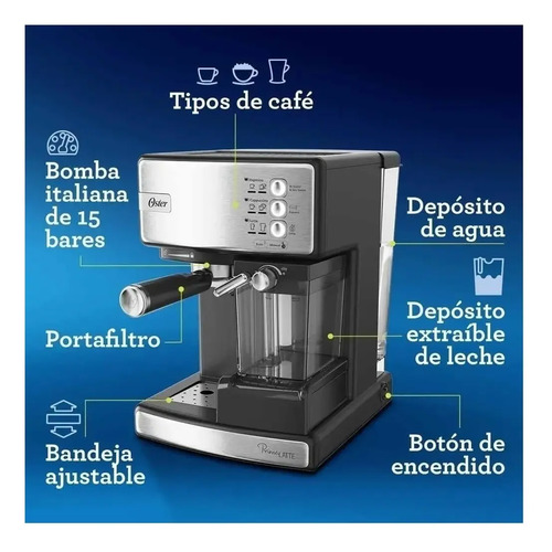Cafetera Oster Primalatte Bvstem6603s Expreso Cápsulas | Cuotas sin interés
