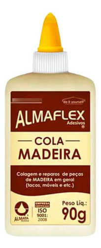 Cola P/madeira Almaflex 90gr - Kit C/12 Unidades