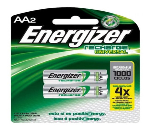 Pilas Alcalinas Energizer Recargable Universal Aa El Blister