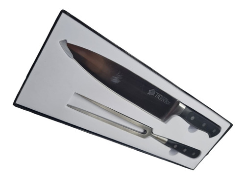 Imagen 4 de 10 de Juego Set Trento Asado Cuchillo 20 Cm + Tenedor Trinche