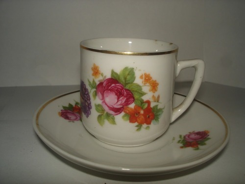 Taza Y Plato De Porcelana Bavaria Germany Color Blanco