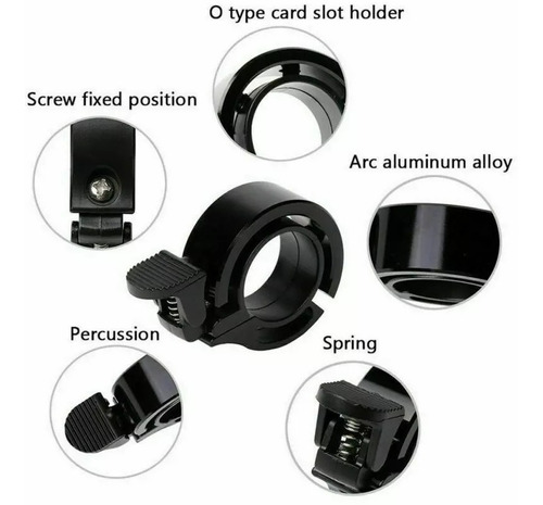 Imagen 8 de 8 de Timbre Para Bicicleta De Aluminio - Original Marca Niconico