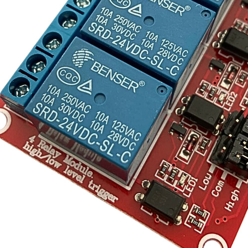 Módulo Relé 24v 10a 4 Canais Optoacopladores Para Arduino