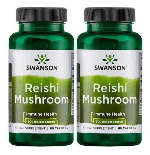 Reishi Mushroom 600mg 60 Caps Swanson Pack 2x Envio Gratis