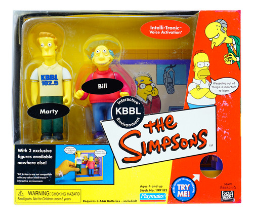 Playmates The Simpsons Kbbl Marty & Bill Exclusive