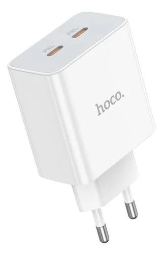 Cargador De Pared Hoco C108a Leader Dual Port Usb-c - Color Blanco