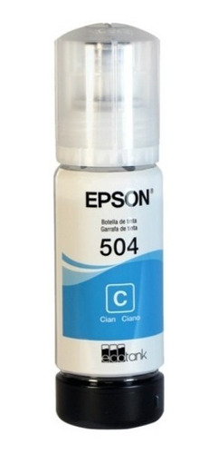 Botella Tinta Epson T504 Azul Ecotank L4150 L4160 Original