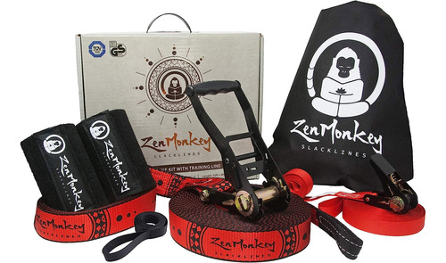 Zenmonkey Slackline Kit Línea De Entrenamiento Aérea,...