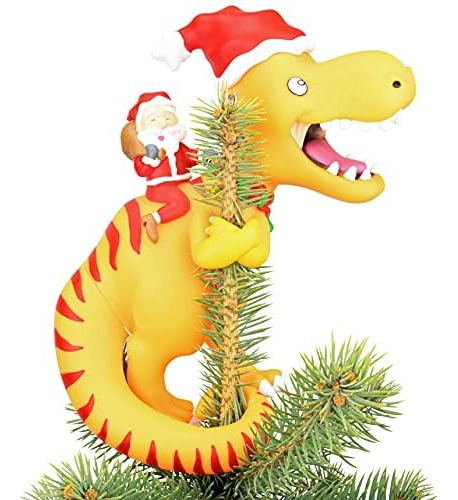 Santa Montando Un Trex - Árbol De Navidad Gracioso Par...