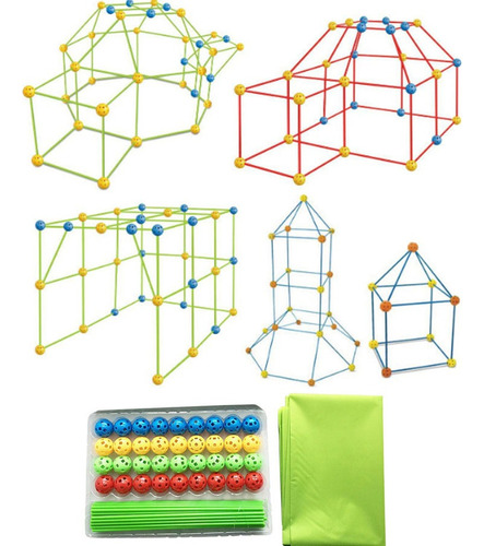 Construyendo Fuerte Bloque De Construcción Conjunto De Brico