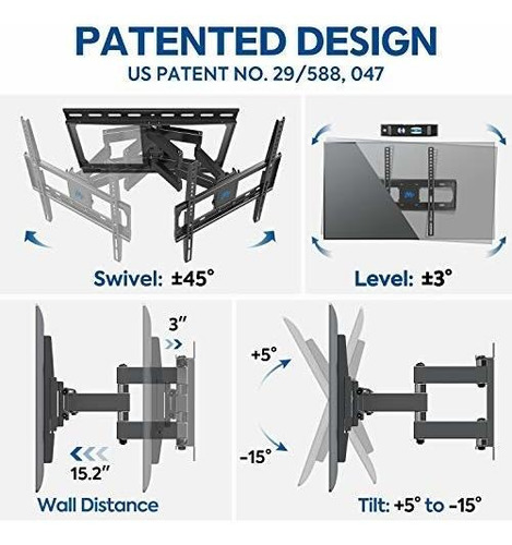 Imagen 6 de 10 de Soporte Para Tv Articulado Para 40 A 55 Pulgadas Led, Oled O