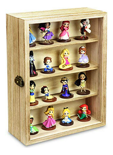Vitrina De Colección Montada En La Pared Con Cerradura Y Vid