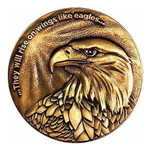 Moneda Christian Eagle Challenge, Chapado En Oro Antiguo, Ág