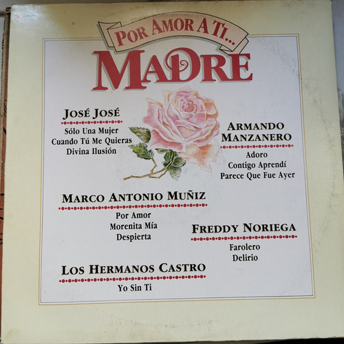 Disco Lp:por Amor A Ti Madre- Jose Jose,manzanero