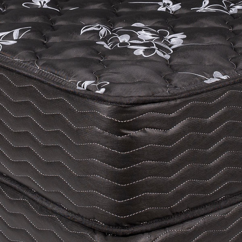 Colchón 1 plaza de resortes Inducol Resortes Imperial negro y gris claro - 80cm x 190cm x 22cm