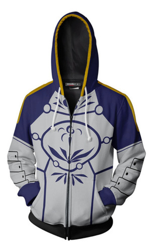 Mp Fate/stay Night Saber Zipper Sudadera Cosplay Disfraz